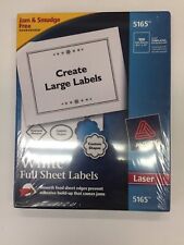 Avery White Shipping Labels 5165 Laser 8 12 X 11 100 Labels 100 Sheets