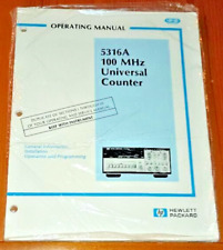 Hewlett Packard Operating Manual 5316a 100mhz Universalcounter Duplicate I-iii
