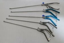 Laparoscopic Curved Right Left Needle Holder Driver Straight Jaw Instruments Set