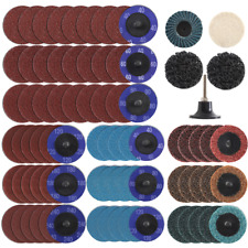80pcs 2 Roll Lock Sanding Discs Set W 14 Holder Die Grinder Quick Change Disc
