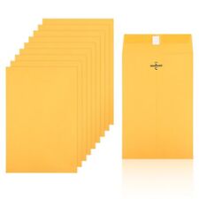 10pcs Heavy Duty Clasp Mailing Envelopes 6x9 Inches Large Kraft Catalog Enve...