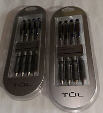 Lot Of 2 - Tul Bp Series Ballpoint Pens 1.0mm Med Pt Blue Black Inks 8 Pens