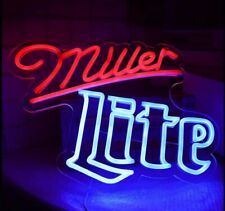 Miller Lite Neon Sign Light Lamp Beer Bar Decor Wall Led Man Cave Miller Lite