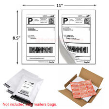 50-20000 Shipping Labels 8.5 X 5.5 Half Sheets Blank Self Adhesive 2 Per Sheet