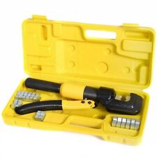 10 Ton Hydraulic Wire Crimper Battery Cable Lug Terminal Crimping Tool Case Usa