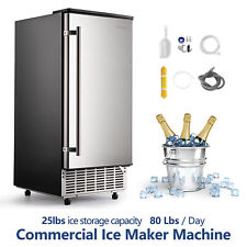 80lb24h Commercial Buil-in Ice Maker Stainless Undercounter Ice Cube Machine