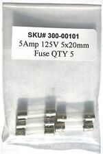5.0 Amp 125v 5x20mm Fuse 5amp 125 Volts Fast Blow Lot Of 5