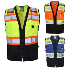 Mens Reflective Safety Vest Type R Class 2 High Visibility Work Vest