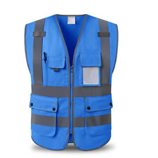 Hi Vis Viz Vest High Visibility Reflective Jackets Executive Safety Waistcoat