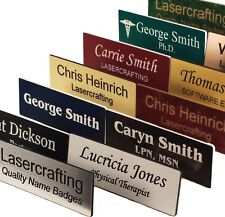 Name Badges Tags -personalized Laser-engraved Magnet Back Or Pin Lasercrafting