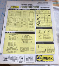 Bil-jax Scaffolding Equipment Brochure Catalog Specs Diagrams