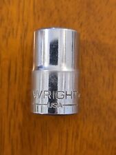 Vintage Wright Tool 4118 12 Drive 12 Pt Standard Socket 916 Usa.  R1