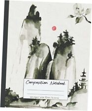 Composition Notebook Sumi E Notebook. Wide Ruled Beautiful Ink Wash Style