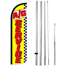 Ac Service Windless Swooper Flag Kit 15 Tall Feather Banner Sign Checkerd Yz-h
