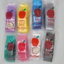 Original Apple Brand Baggies 1x1 1010 Mini Zip 1000 Per Bundle Mix Colors
