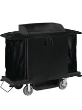 Commercial Cleaning Janitorial Cart Black 202297 Matinence Warehouse 3 Shelf