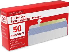 50 Mailing Envelopes Self Seal Letter Size 10 White Windowless Security Tin...