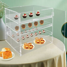 3 Tiers Acrylic Cake Display Case Cabinet Cupcake Pastry Bakery Donut Storage