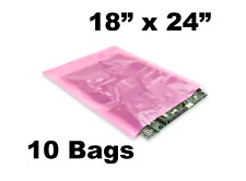 10x Anti-static Bags 18 X 24 2 Mil Large Pink Poly Bag Open Ended Motherboard