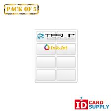 Teslin Synthetic Paper - 8.5 X 11 Perforated 8-up Inkjet Sheet Pack Of 5