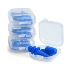 4 Pairs 4 Boxes Silicone Ear Plugs Nrr28db Hearing Protection Waterproof