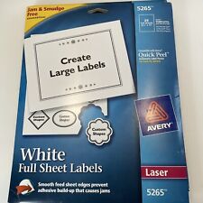 Avery 6455 8165 Trueblock Shipping Labels 8.5 X 11 White Laserinkjet 25pk.