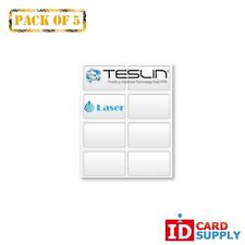 Teslin Synthetic Paper - 8.5 X 11 Perforated 8-up Laser Sheet Pack Of 5