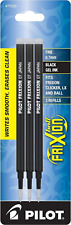  Frixion Ball Gel Ink Refills For Erasable Pens Fine Point 0.7 Mm Pack Of 3