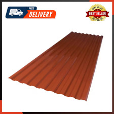 26 In. X 6 Ft. Corrugated Polycarbonate Roof Panel In Red Brick