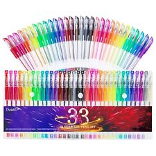 33 Neon Glitter Color Gel Pens Art Markers 40 More Ink For Adult Coloring Books