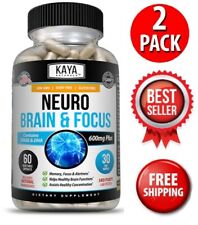 2 Pack Neuro Brain Focus Memory Function Clarity Nootropic Supplement