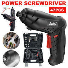 47in1 Cordless Electric Screwdriver Drill Power Tool Kit W Rechargeable Battery