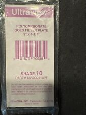 Shade 10 Gold Welding Filter Plate - 2 X 4.25 - Polycarbonate Lens For Helmet