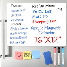Magnetic Whiteboard For Fridge 16x12 Family Dry Erase Board With 3 Markers 1