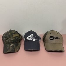 Miller Welding Company Hats Camouflage And Gray Welder Lot Of 3