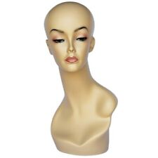 Mn-062c115 Female Mannequin Head Form W Pierced Ears Hand Painted Makeup