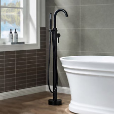 Woodbridge Frankfurt Matte Black Freestanding Swivel Bathtub Faucet Hand Shower