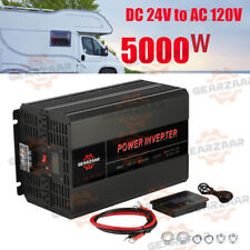 Car Power Inverter 5kw 10000watt Modified Sine Wave Lcd Dc 24v To Ac 110v 120v-l