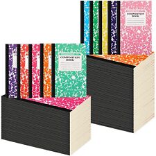 Fainne 100 Pack A5 Composition Notebooks Bulk Wide Ruled Composition Notebook...