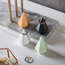 Cone Shaped Ring Display Stands Multi-colored Pastel Prism Style Set Of 4