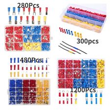 1200pcs Assorted Insulated Electrical Wire Terminals Crimp Connectors Spade Kit