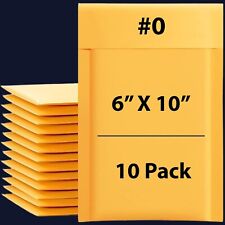 0 6 X 10 10 Pack Kraft Bubble Mailers Padded Envelope Shipping Bags