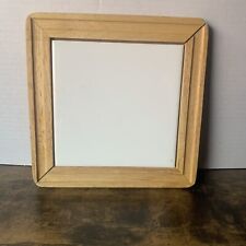 Vintage Mini Small Dry Erase White Board Miniature 8x8 With Solid Wood Border