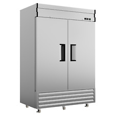 Dynamic Cooling Commercial 49 Cu. Ft 2 Door Stainless Steel Reach-in Freezer New