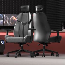 Big Tall High Back Leather Gaming Racing Computer Chair W Adjustable Headrest