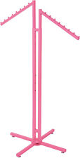 2-way Clothing Rack Hot Pink Slant Arm Garment Retail Display 48 - 72 H