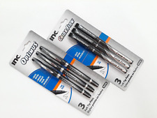 2 Packs 6 Pens Inc Color Flow Felt Tip Pens Black Ink 0.5 Mm Optimus Fine Point
