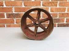 Antique Flat Belt Pulley Wheel Cast Iron Flywheel Industrial