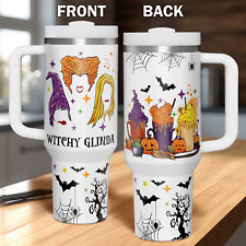 Halloween Witches Custom Name 40oz Tumbler 5d Printed Three Witches I Smell Chi