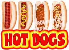 Hot Dogs Decal 10 Chili Dog Concession Cart Food Truck Cart Vinyl Menu Sticker